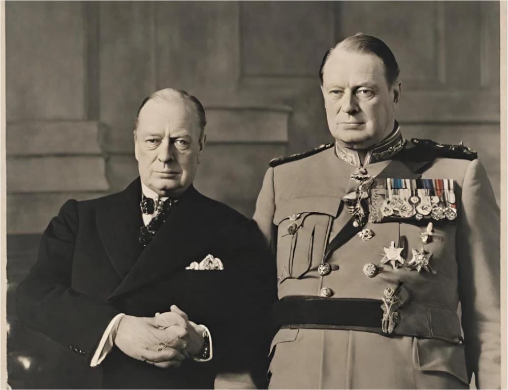Churchill e o Rei George VI